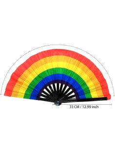 PRIDE - ABANICO GRANDE CON BANDERA LGTB