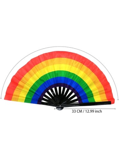 PRIDE - ABANICO GRANDE CON BANDERA LGTB