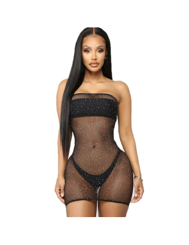 QUEEN LINGERIE VESTIDO CUERPO DE RED CON...