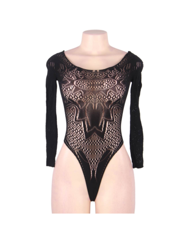 QUEEN LINGERIE LONG SLEEVE TEDDY S-L