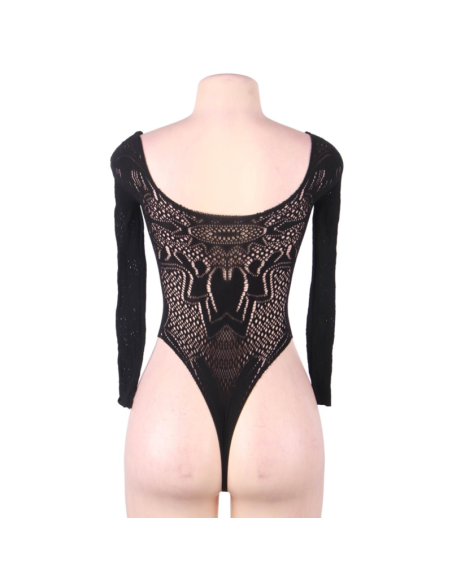 QUEEN LINGERIE LONG SLEEVE TEDDY S-L
