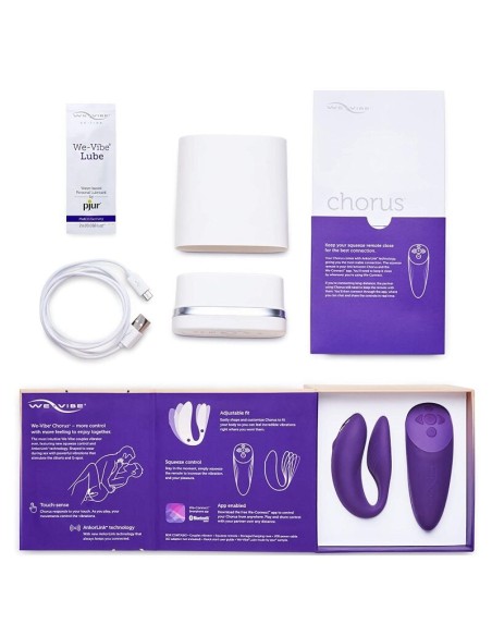 WE VIBE CHORUS VIBRADOR PAREJAS CON CONTROL SQUEEZE LILA