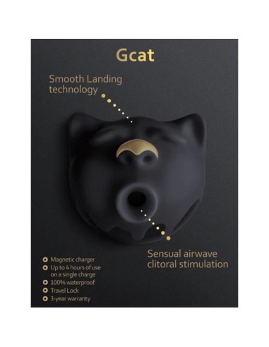 GVIBE - GCAT MYSTIC SUCCIONADOR DE CLÍTORIS NEGRO
