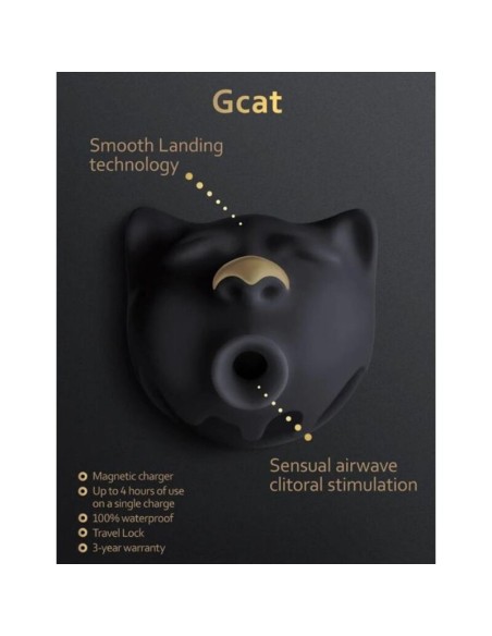 GVIBE - GCAT MYSTIC SUCCIONADOR DE CLÍTORIS NEGRO