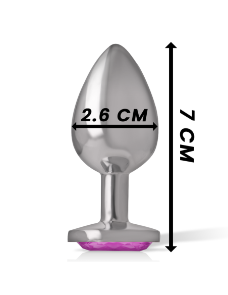 INTENSE - PLUG ANAL METAL ALUMINIO CORAZÓN ROSA TALLA S