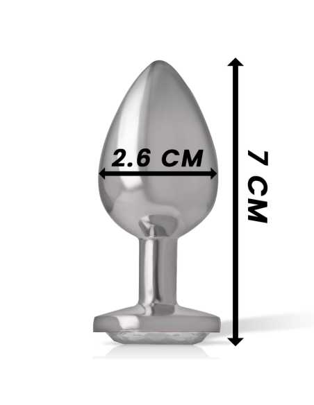INTENSE - PLUG ANAL METAL ALUMINIO CORAZÓN BLANCO TALLA S