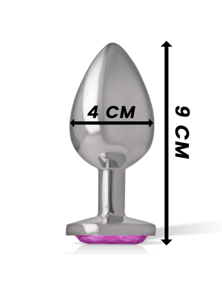 INTENSE - PLUG ANAL METAL ALUMINIO CORAZÓN ROSA TALLA L