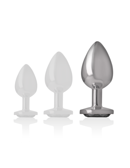INTENSE - PLUG ANAL METAL ALUMINIO CORAZÓN BLANCO TALLA L