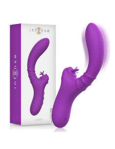 INTENSE - HARRY VIBRADOR FLEXIBLE CON LENGUA MORADO 2