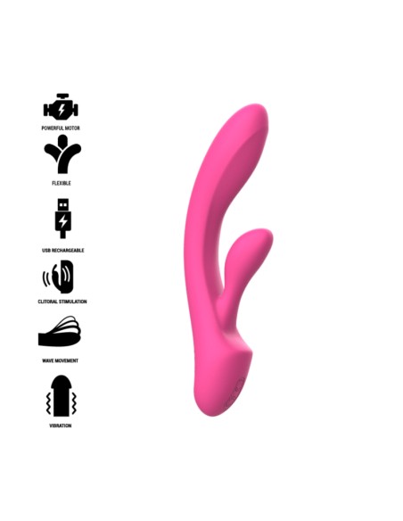 INTENSE - LUIGI VIBRADOR RABBIT SILICONA LIQUIDA ROSA