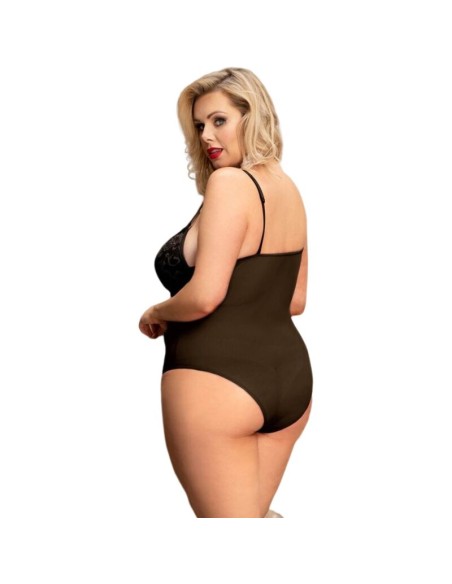 QUEEN LINGERIE TEDDY ENCAJE NEGRO S/M