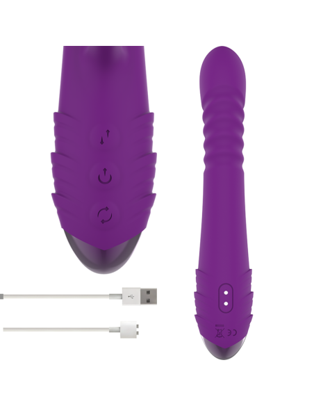 INTENSE - IGGY VIBRADOR MULTIFUNCIÓN RECARGABLE UP  DOWN CON ESTIMULADOR DE CLITORIS MORADO
