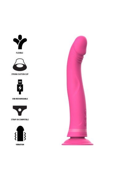 INTENSE - MICHELANGELO DILDO VIBRADOR SILICONA ROSA