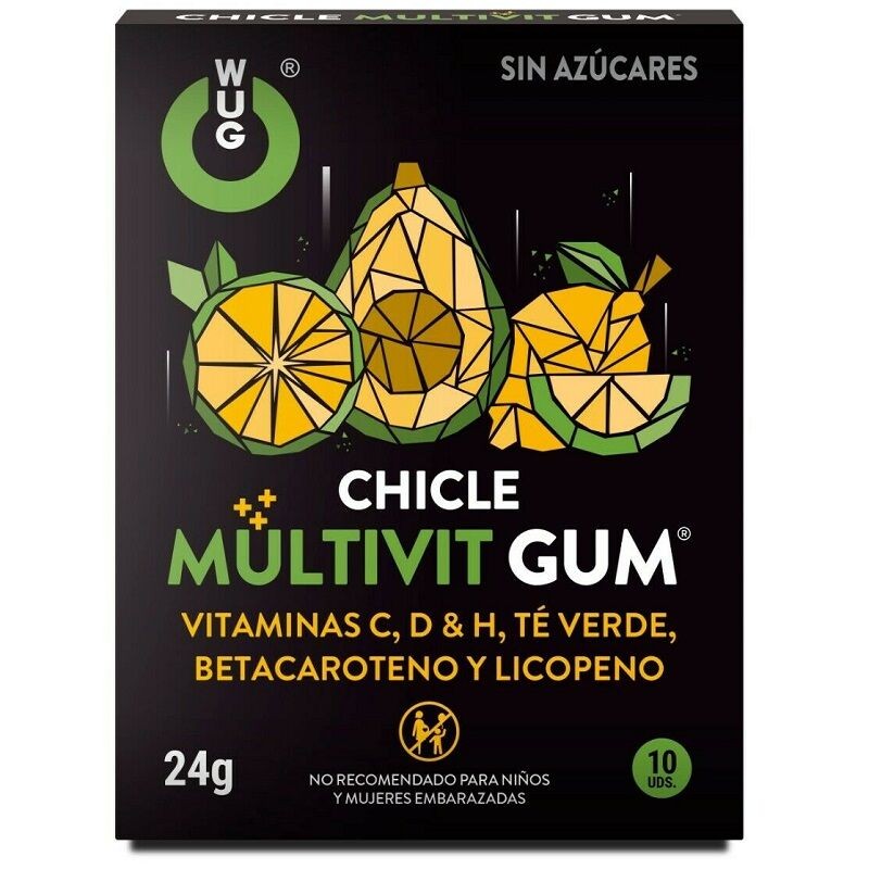 WUG GUM MULTIVIT CHICLE VITAMINA C, H, D,...