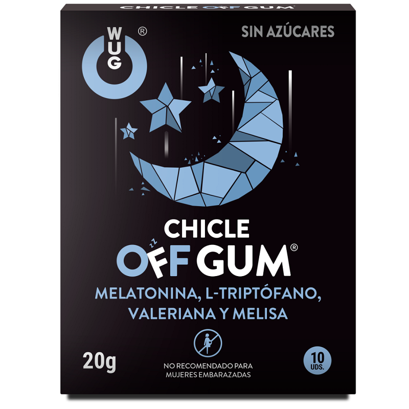 WUG GUM OFF CHICLE VALERIANA, TRIPTÓFANO,...