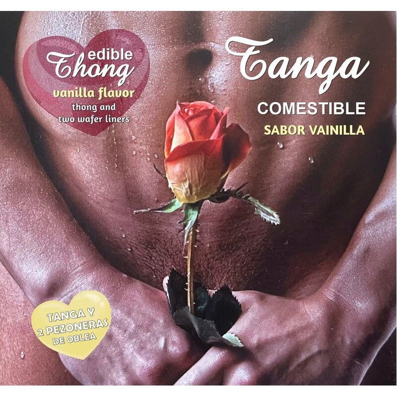 HOTFLOWERS - MEN''S THONG + 2 VANILLA WAFER...