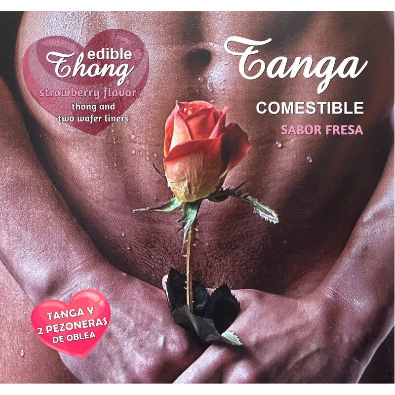 HOTFLOWERS - MEN''S THONG+ 2 STRAWBERRY WAFER...