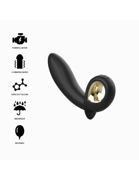 IBIZA POTENTE VIBRADOR HINCHABLE ANAL/VAGINAL CONTROL REMOTO