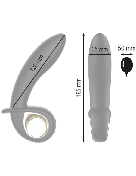 IBIZA POTENTE VIBRADOR HINCHABLE ANAL/VAGINAL CONTROL REMOTO