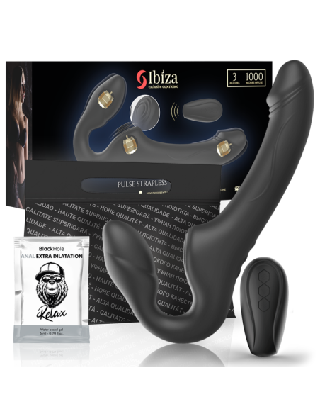 IBIZA - VIBRADOR STRAPLESS CON PULSADOR CONTROL REMOTO 3 MOTORES 1000 COMBINACIONES.