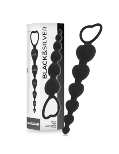 BLACKSILVER - MILA CADENA ANAL DE CORAZONES 18 CM