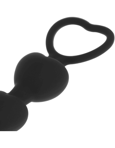 BLACKSILVER - MILA CADENA ANAL DE CORAZONES 18 CM