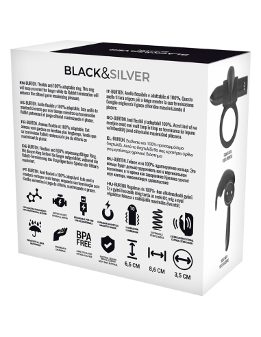 BLACKSILVER - BURTON RING 10 VIBRATION MODES BLACK