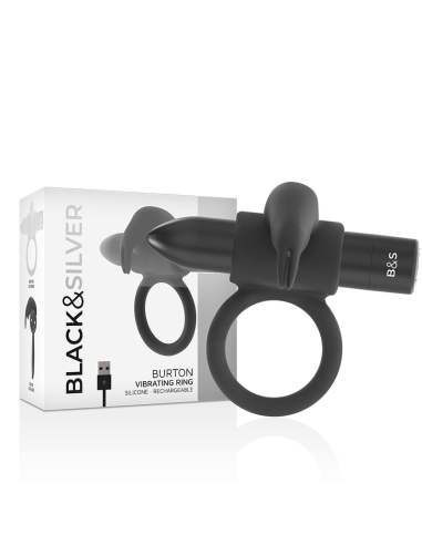 BLACKSILVER - BURTON RING 10 VIBRATION MODES BLACK