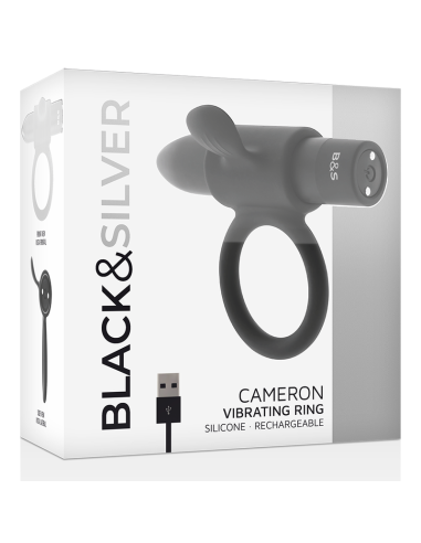 BLACKSILVER - CAMERON BLACK RECHARGEABLE RING