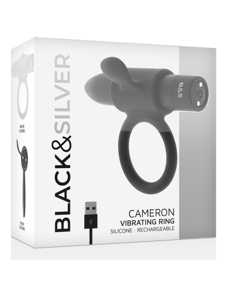 BLACKSILVER - CAMERON BLACK RECHARGEABLE RING