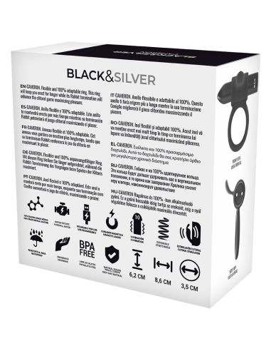 BLACKSILVER - CAMERON BLACK RECHARGEABLE RING