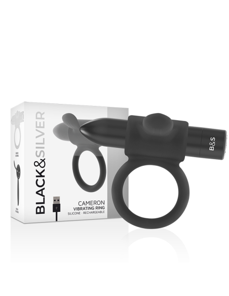BLACKSILVER - CAMERON BLACK RECHARGEABLE RING