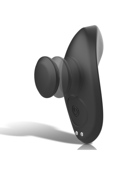 BLACKSILVER - PRESTON RECHARGEABLE SILICONE VIBRATOR PANTIE BLACK