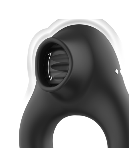 BLACKSILVER - SILICONE VIBRATOR RING 3 MOTORS RECHARGEABLE BLACK