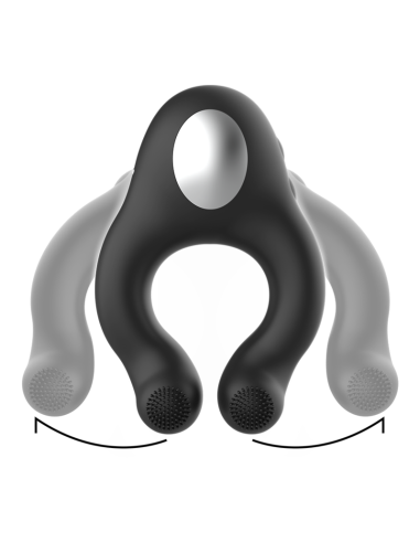 BLACKSILVER - SILICONE VIBRATOR RING 3 MOTORS...