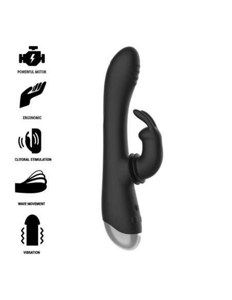 BLACKSILVER - DJ. ADAM ESTIMULADOR RABBIT SILICONA RECARGABLE NEGRO