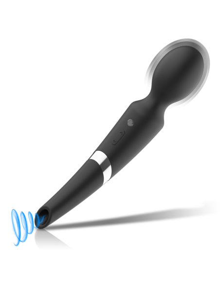 BLACKSILVER - BECK MASAJEADOR Y SUCCIONADOR SILICONA RECARGABLE NEGRO
