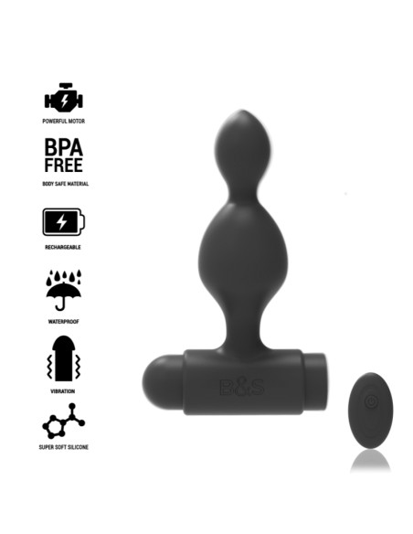 BLACKSILVER - TUCKER PEQUEÑO PLUG ANAL SILICONA CONTROL REMOTO