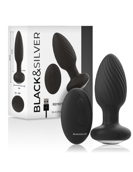 BLACKSILVER - WELLS PLUG ROTADOR ANAL SILICONA CONTROL REMOTO