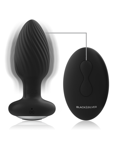 BLACKSILVER - WELLS PLUG ROTADOR ANAL SILICONA CONTROL REMOTO