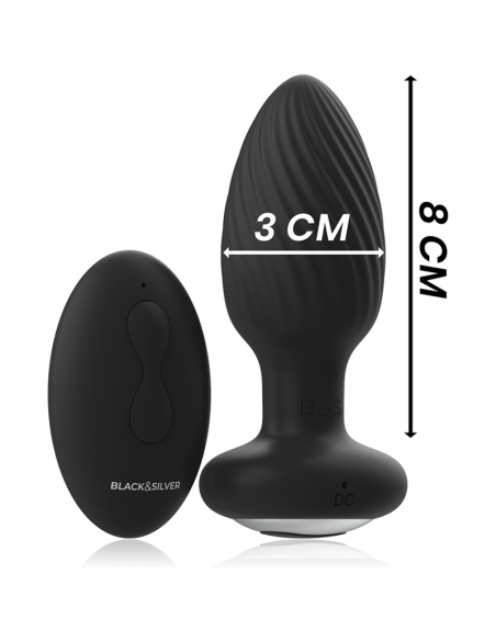 BLACKSILVER - WELLS PLUG ROTADOR ANAL SILICONA CONTROL REMOTO
