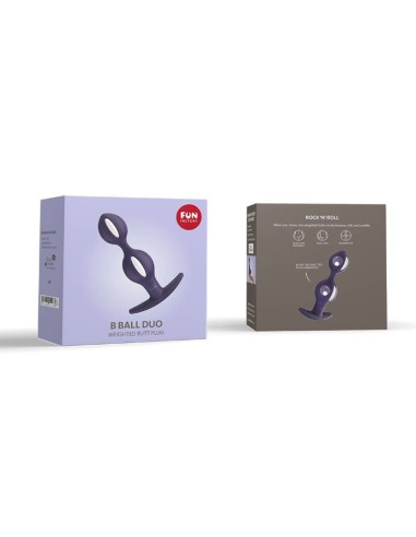 FUN FACTORY - B BALLS DUO BLANCO/VIOLETA OSCURO