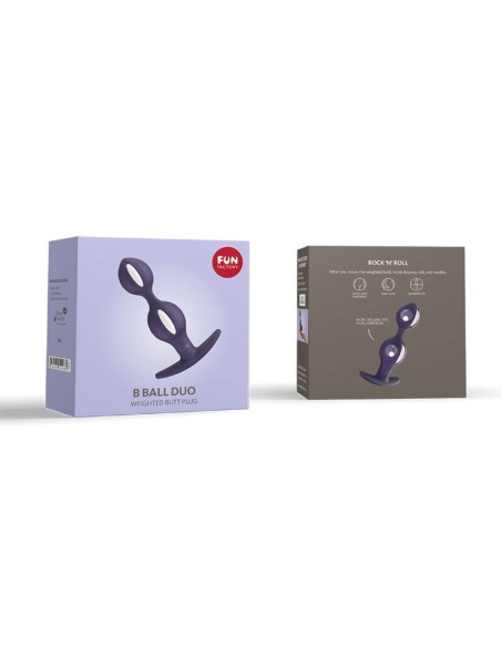 FUN FACTORY - B BALLS DUO BLANCO/VIOLETA OSCURO