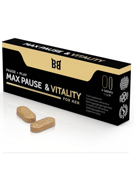 BLACKBULL BY SPARTAN - MAX PAUSE  VITALITY RETARDANTE PARA HOMBRE 4 CÁPSULAS