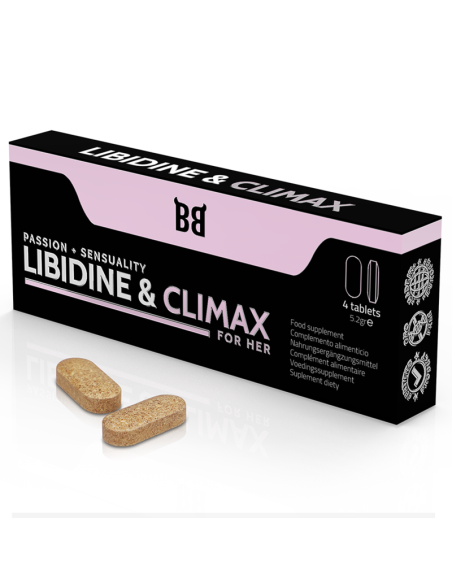 BLACKBULL BY SPARTAN - LIBIDINE  CLIMAX AUMENTO LÍBIDO PARA MUJER 4 CÁPSULAS