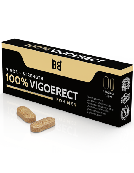 BLACKBULL BY SPARTAN - 100% VIGOERECT POTENCIADOR PARA HOMBRE 4 CÁPSULAS
