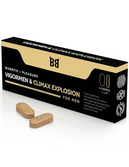 BLACKBULL BY SPARTAN - VIGORMEN  CLIMAX EXPLOSION MAYOR PLACER PARA HOMBRE 4 CÁPSULAS