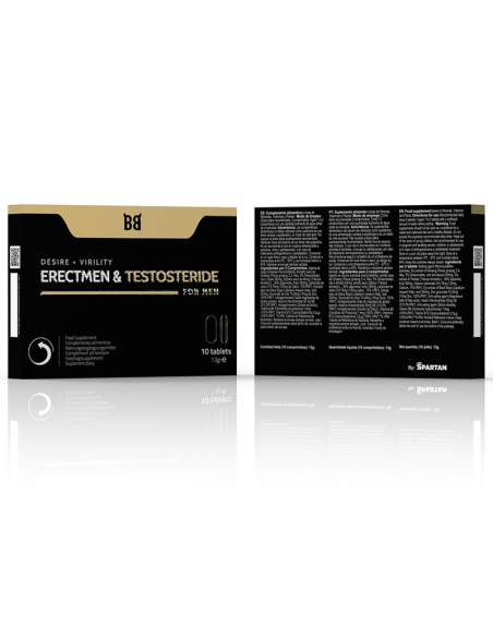 BLACKBULL BY SPARTAN - ERECTMEN  TESTOSTERIDE POTENCIA Y TESTOSTERONA PARA HOMBRE 10 CÁPSULAS