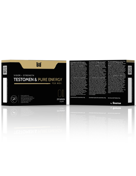 BLACKBULL BY SPARTAN - TESTOMEN  PURE ENERGY POTENCIADOR PARA HOMBRE 20 CÁPSULAS