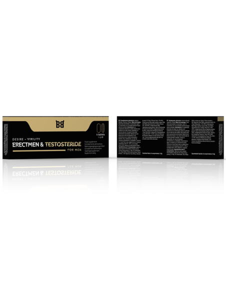 BLACKBULL BY SPARTAN - ERECTMEN  TESTOSTERIDE POTENCIA Y TESTOSTERONA PARA HOMBRE 4 CÁPSULAS